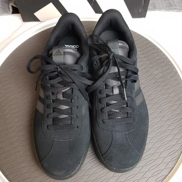 Adidas VL Court 3.0 Mens 10.5 Black Suede Streetwear Skatercore Y2K Casualwear - Picture 4 of 10